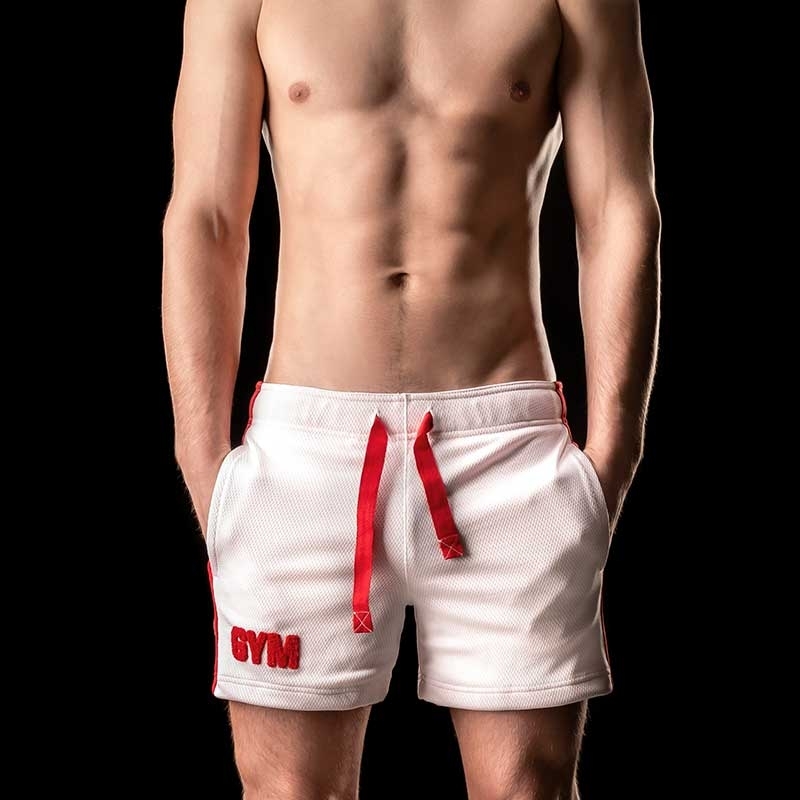 BARCODE Berlin SHORTS gym EMANUEL 90901 breathability white red