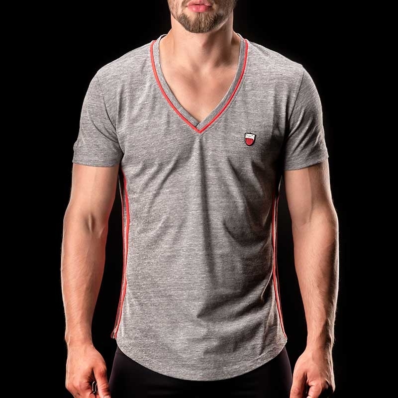BARCODE Berlin T-SHIRT chill out LIAM casual 90964 V-Neck rot