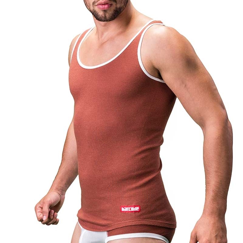 BARCODE Berlin TANK TOP thermo 91189 in rust brown