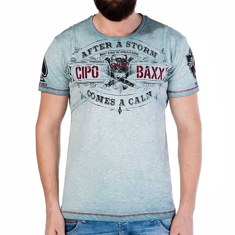 CIPO and BAXX T-SHIRT CT261 vintage oil wash