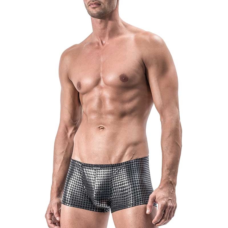 MANSTORE PANTS Hot SILVER CLUB Houndstooth M554 Party black