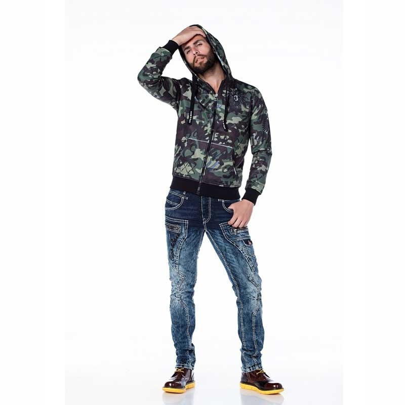 CIPO & BAXX SWEAT JACKET CL181 camouflage with eagle