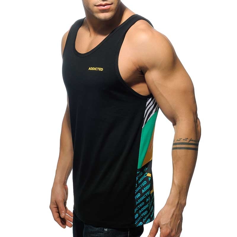 ADDICTED TANK TOP sexy PARTY TIGER Fuck AD-412 Cartoon multi colored