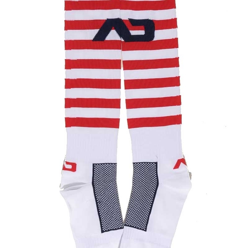 ADDICTED FOOTBALL SOCKS regular SAILOR STEVE Sea AD-380(88) Sportswear white-red