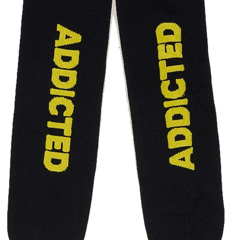 ADDICTED FOOTBALL SOCKS comfort COLOR CODE Hanky Piss AD-381 Fetish Wear black-yellow