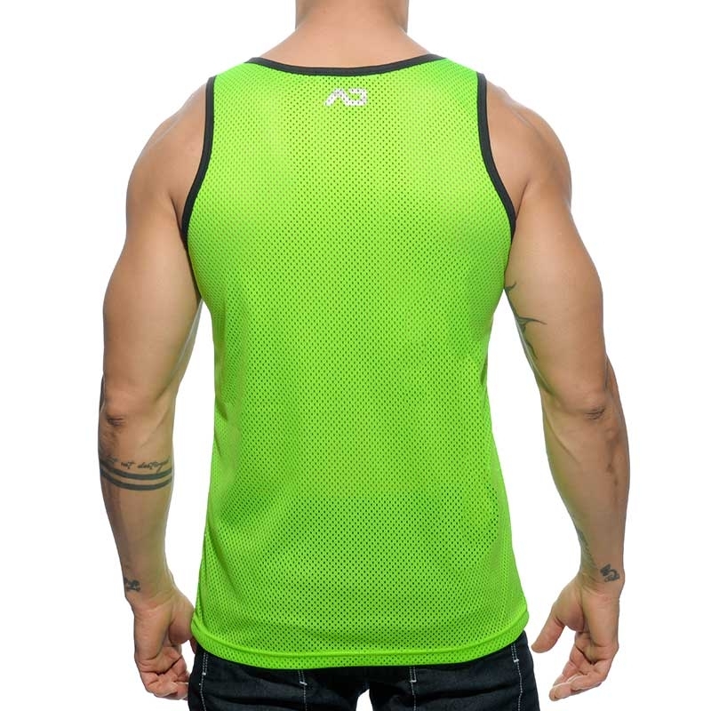 ADDICTED TANK TOP athletik PLATINUM DETAIL NETZ Sieger AD-483 Bodywear neon-green