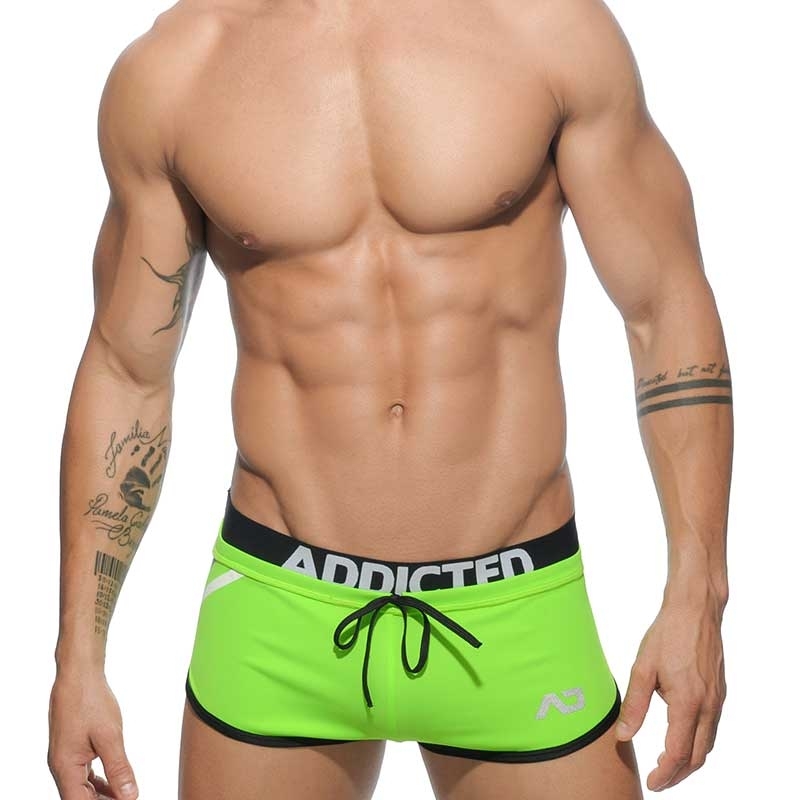 ADDICTED SHORTS hot PLATINUM DETAIL FITNESS Gym Mesh AD-485 Sportswear neon-green