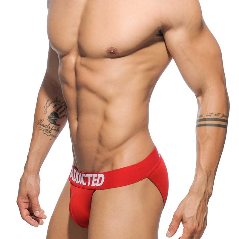 ADDICTED BRIEF hot BIKINI CUT Passion Workout AD-466 Club Wear red