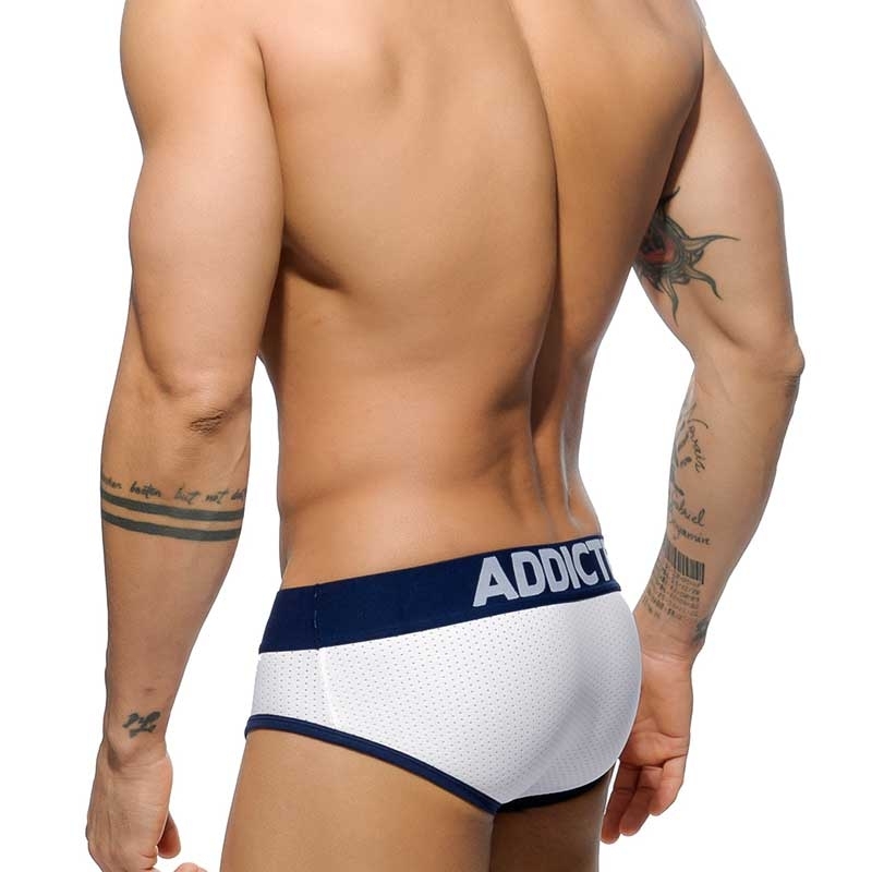 ADDICTED BRIEF hot CONTRAST MESH Comfort Fit AD-496 Mainstream white-red