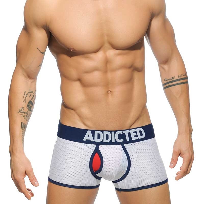ADDICTED PANT hot CONTRAST NETZ Comfort Fit AD-497 Mainstream white-red