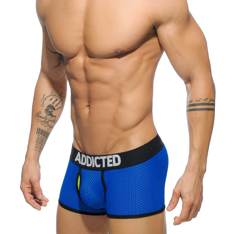 ADDICTED PANT hot Electro CONTRAST NETZ Comfort Fit AD-497 Mainstream blue-neon-green