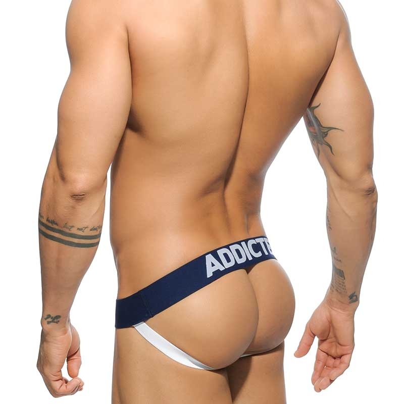 ADDICTED JOCK hot CONTRAST MESH Backless AD-498 Mainstream white-red