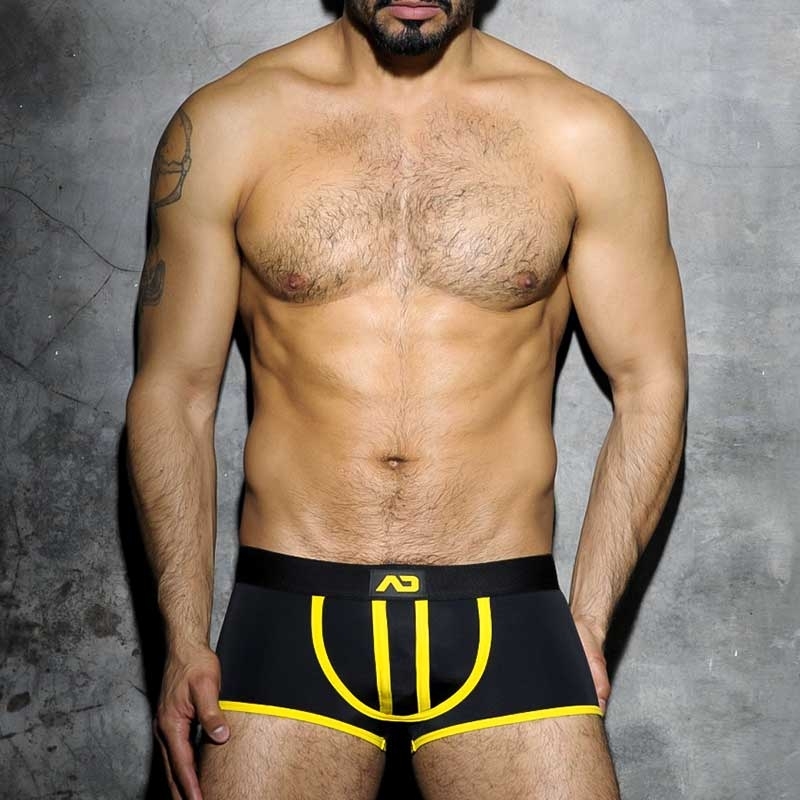 AD-FETISH PANTS hot BACKLESS BOXER NS Club ADF12 Fetisch Wear yellow-black