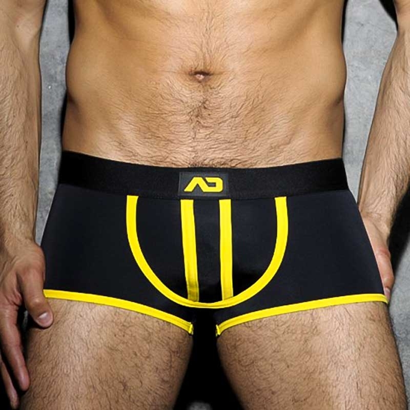 AD-FETISH PANTS hot BACKLESS BOXER NS Club ADF12 Fetisch Wear yellow-black
