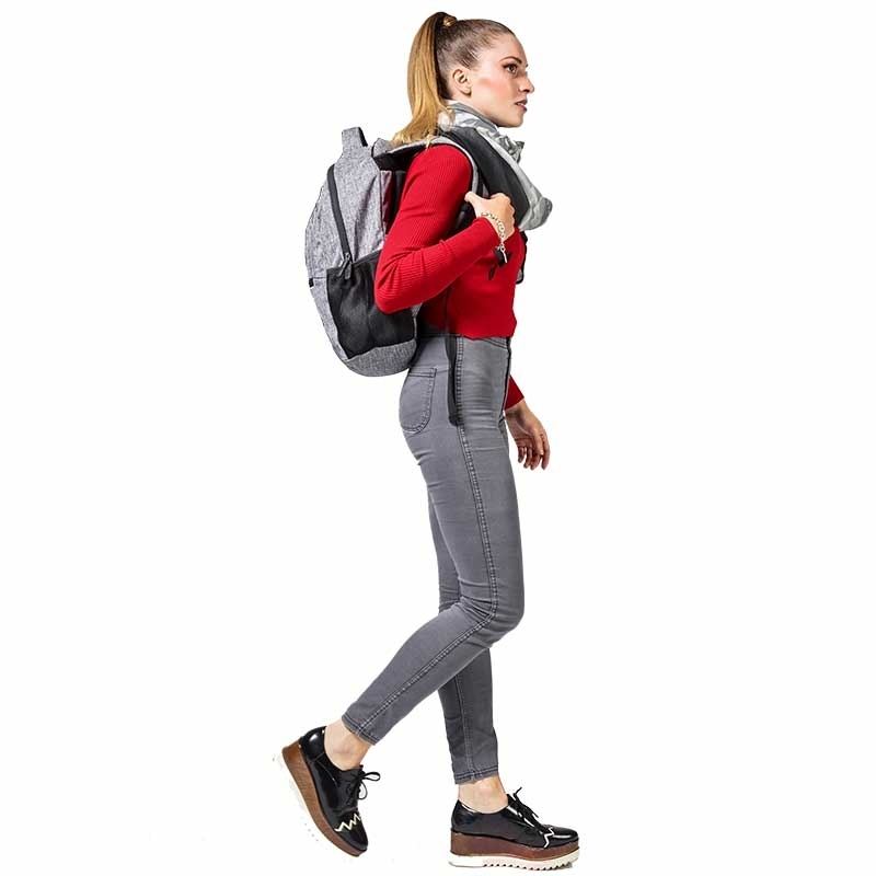 BAGS-2-GO BACKPACK regular WALL STREET Daypack BS-15380 Streetwear grey-melange
