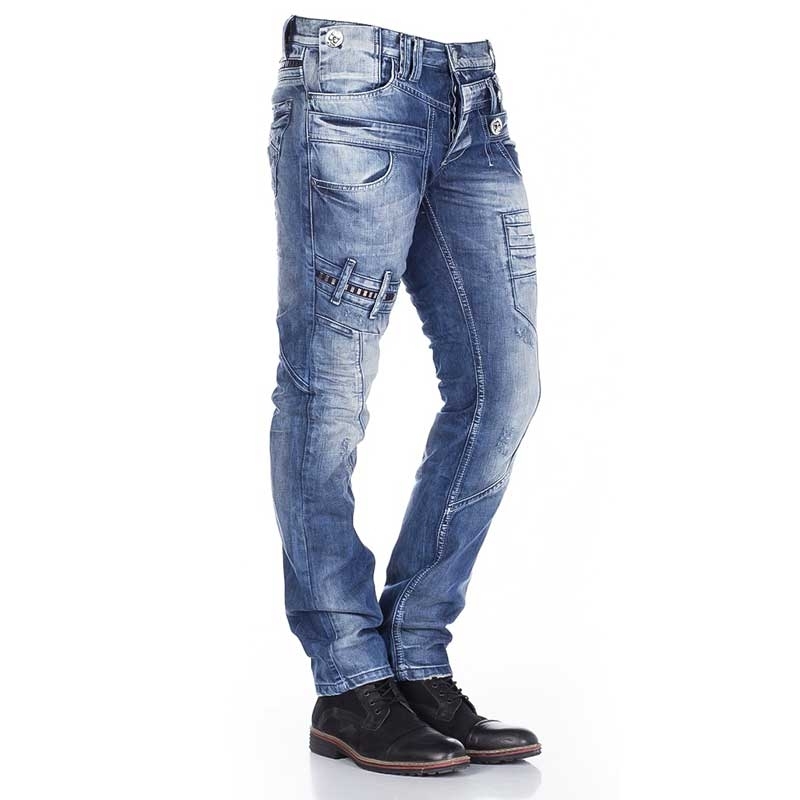 CIPO and BAXX JEANS PANTS CD119 with designer waistband
