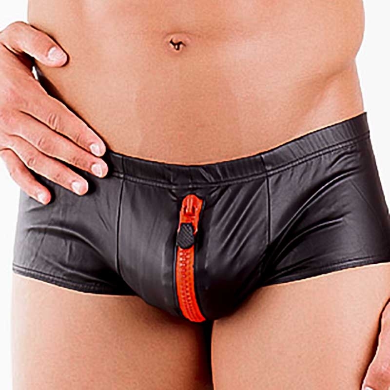 WAGNER Berlin wet PANTS hot fit 172451 zipper black-red