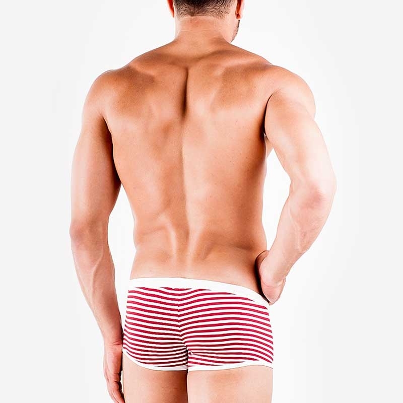 WAGNER Berlin 181469 SWIM PANTS Striped regular ACTION Swim Underwear Mainstream white-bordeaux