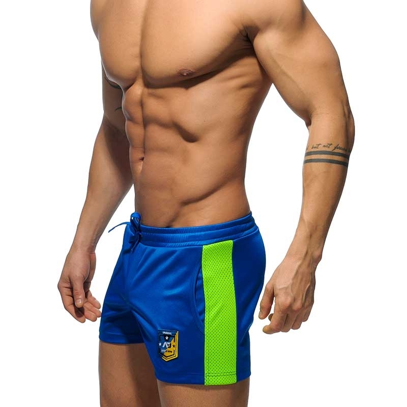 ADDICTED SHORTS AD379 sport badge in blue
