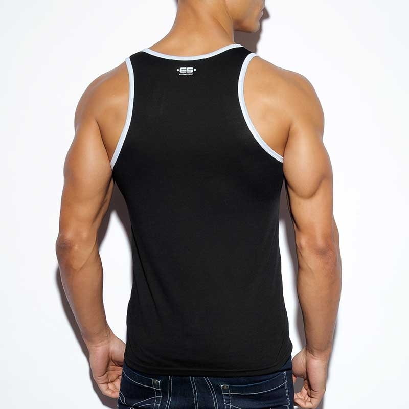 ES COLLECTION athletic muscle tank top mens workout wear