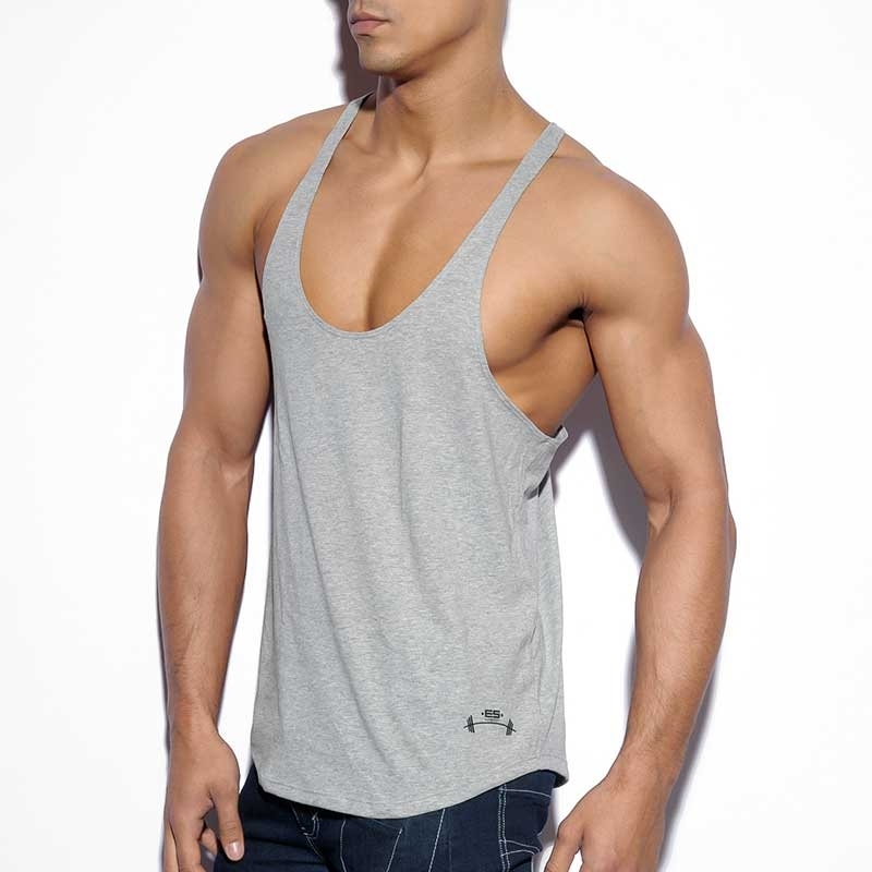 ES COLLECTION athletic muscle tank top mens workout wear
