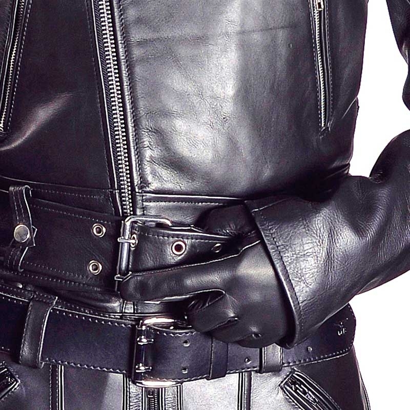 Mister B Leather Jacket With Belt
