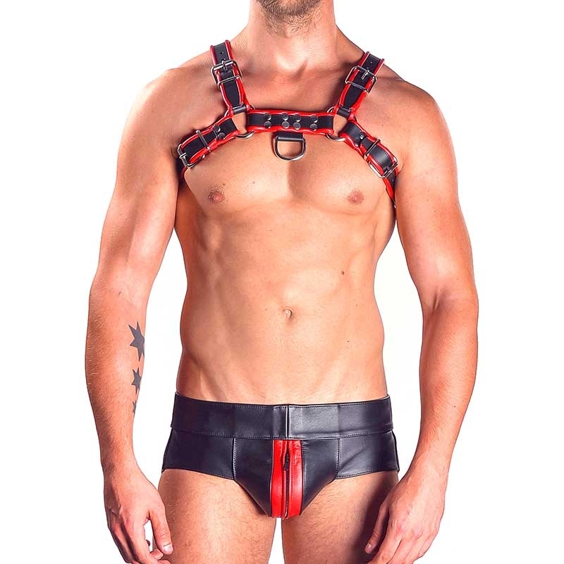 MISTER B LEATHER JOCK 23013 with a zipper pouch