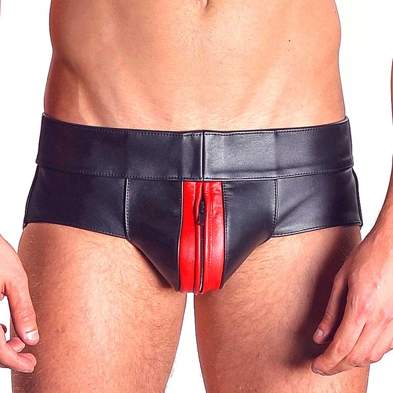 MISTER B LEATHER JOCK 23013 with a zipper pouch