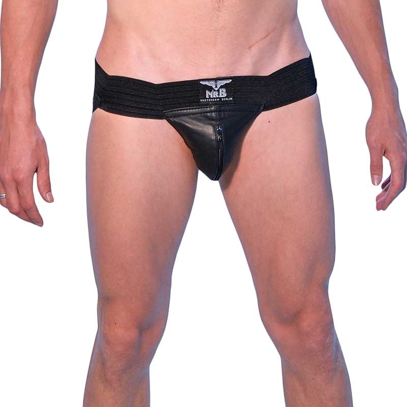 MISTER B LEATHER JOCK 21030 with zipper pouch