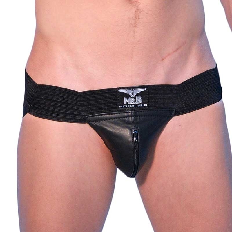 MISTER B LEATHER JOCK 21030 with zipper pouch