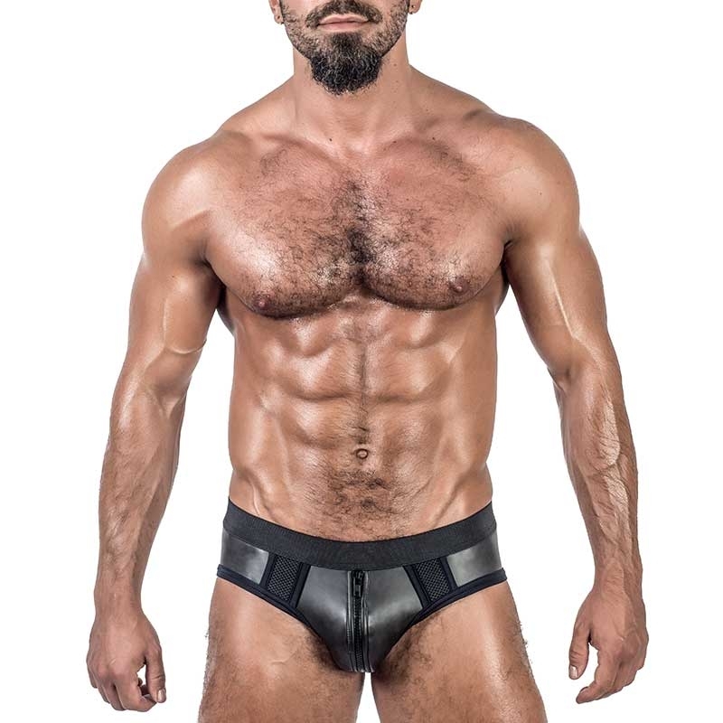 MISTER B NEOPRENE BRIEF 340100 with backless cut