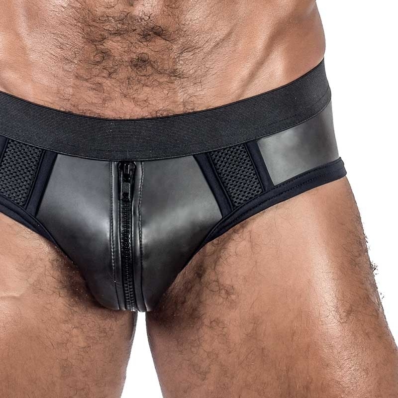 MISTER B NEOPRENE BRIEF 340100 with backless cut