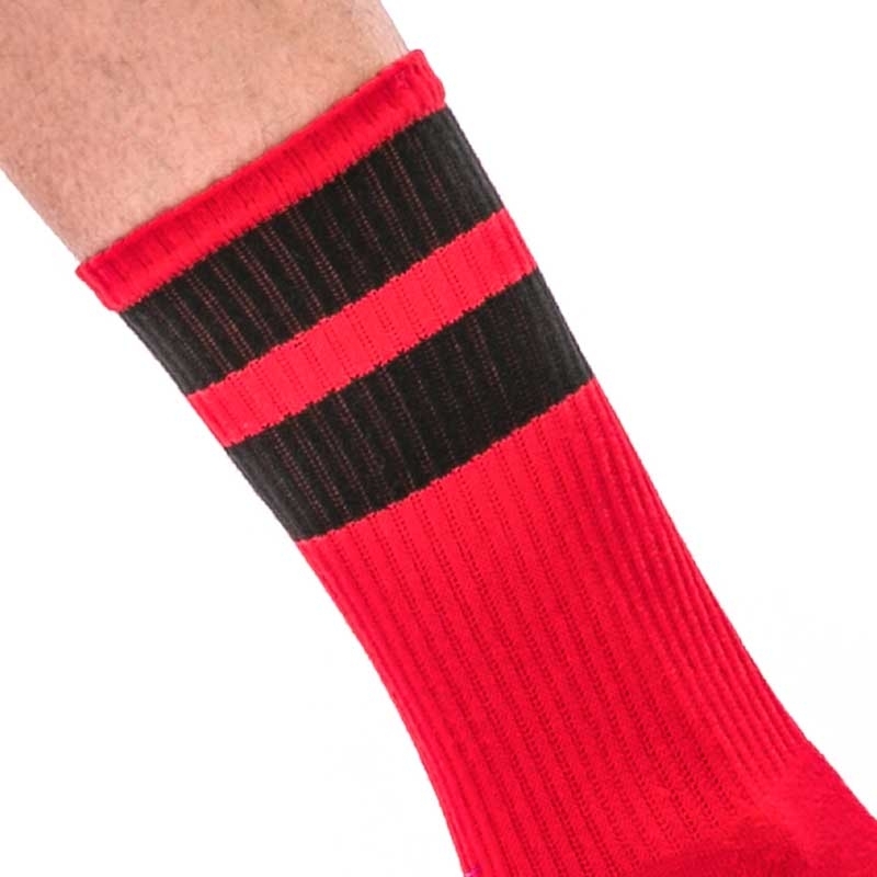 BARCODE Berlin STOCKING gym comfort 91366 Street Wear socks red-black
