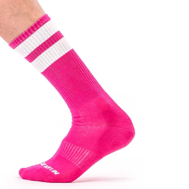 BARCODE Berlin STOCKING gym comfort 91366 Street Wear socks pink with white