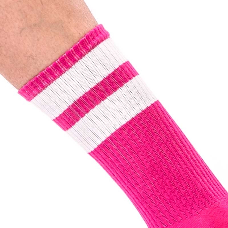 BARCODE Berlin STOCKING gym comfort 91366 Street Wear socks pink with white