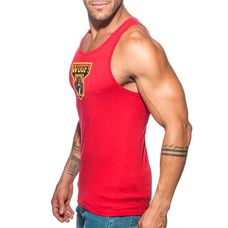 ADDICTED TANK TOP woof AD603 the beast is red
