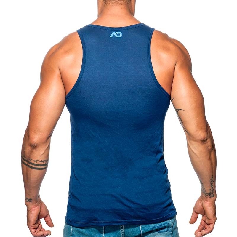 ADDICTED TANK TOP woof AD603 the beast is navy
