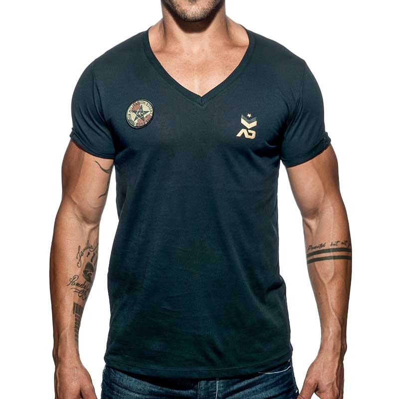 ADDICTED T-SHIRT military AD610 base for everyone in black