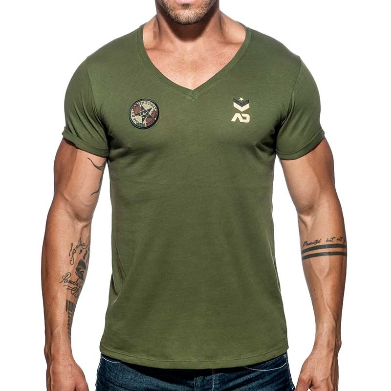 ADDICTED T-SHIRT military AD610 base for everyone in olive green