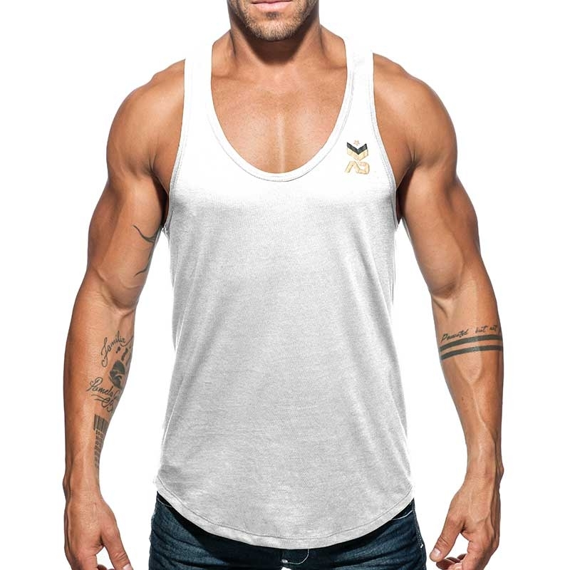 ADDICTED TANK TOP military AD611 base for everyone in white