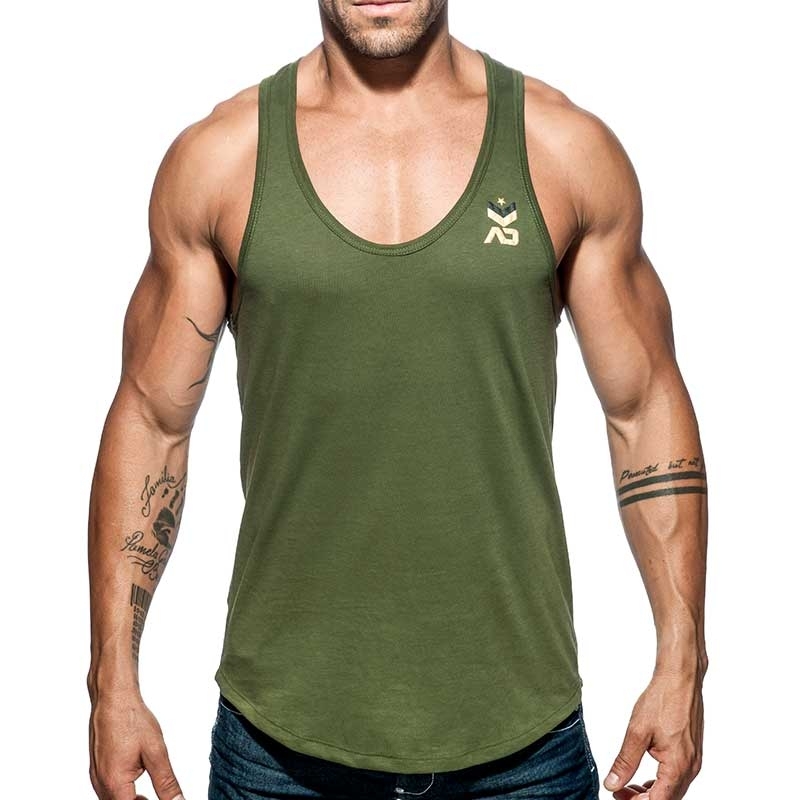 ADDICTED TANK TOP military AD611 base for everyone in olive green