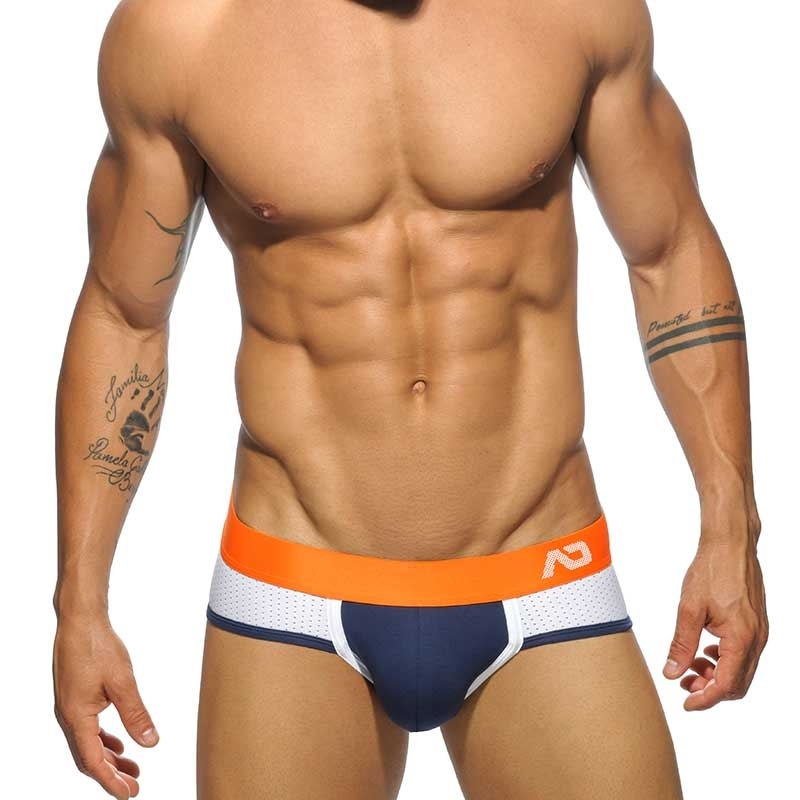 ADDICTED BRIEF contrast color AD447 navy blue with mesh sides