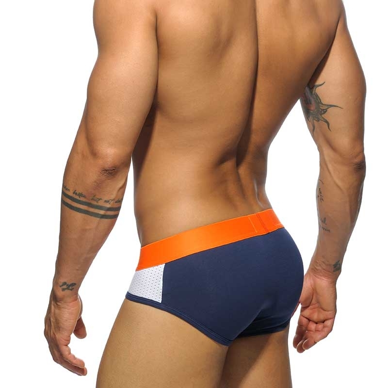 ADDICTED BRIEF contrast color AD447 navy blue with mesh sides