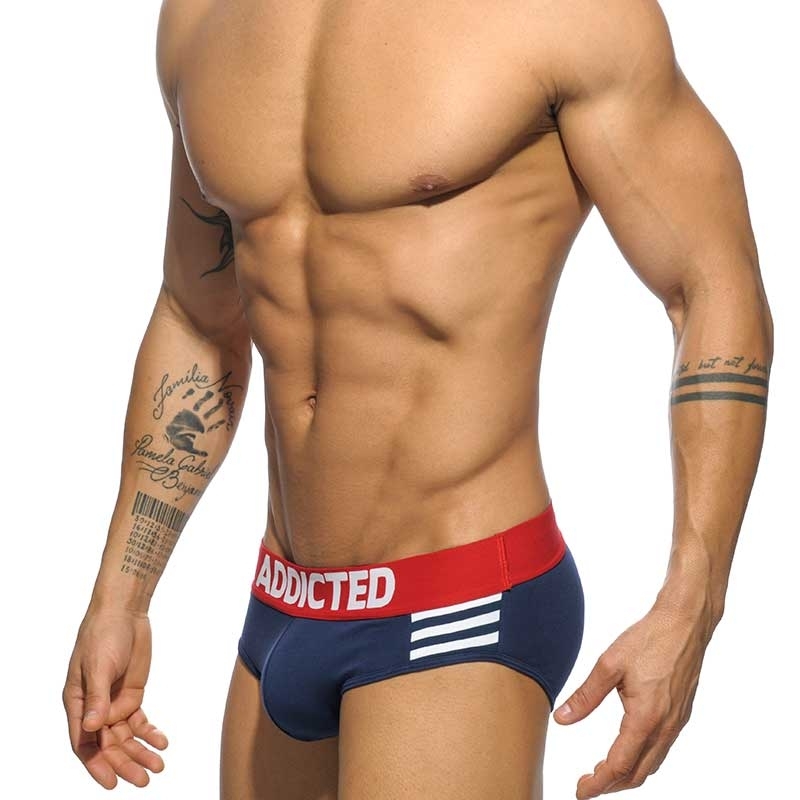 ADDICTED BRIEF sailor stripes AD510 with navy blue ship bow
