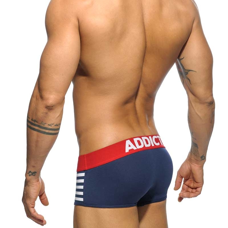 ADDICTED PANTS sailor stripes AD511 with navy blue ship bow