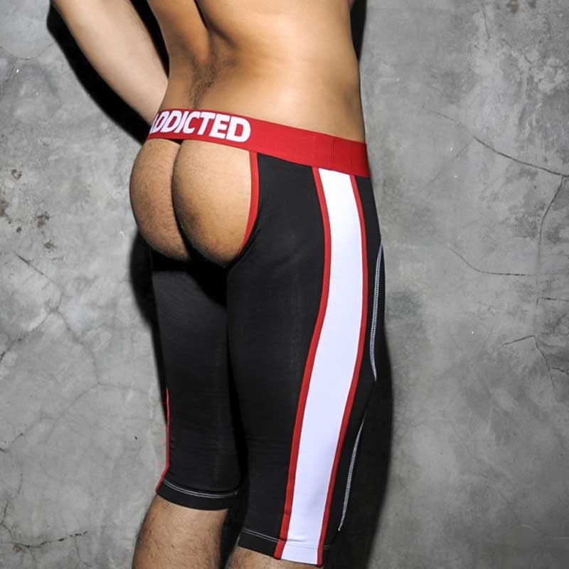 ADDICTED KNIE PANTS tie up AD236-adf backless in black American football