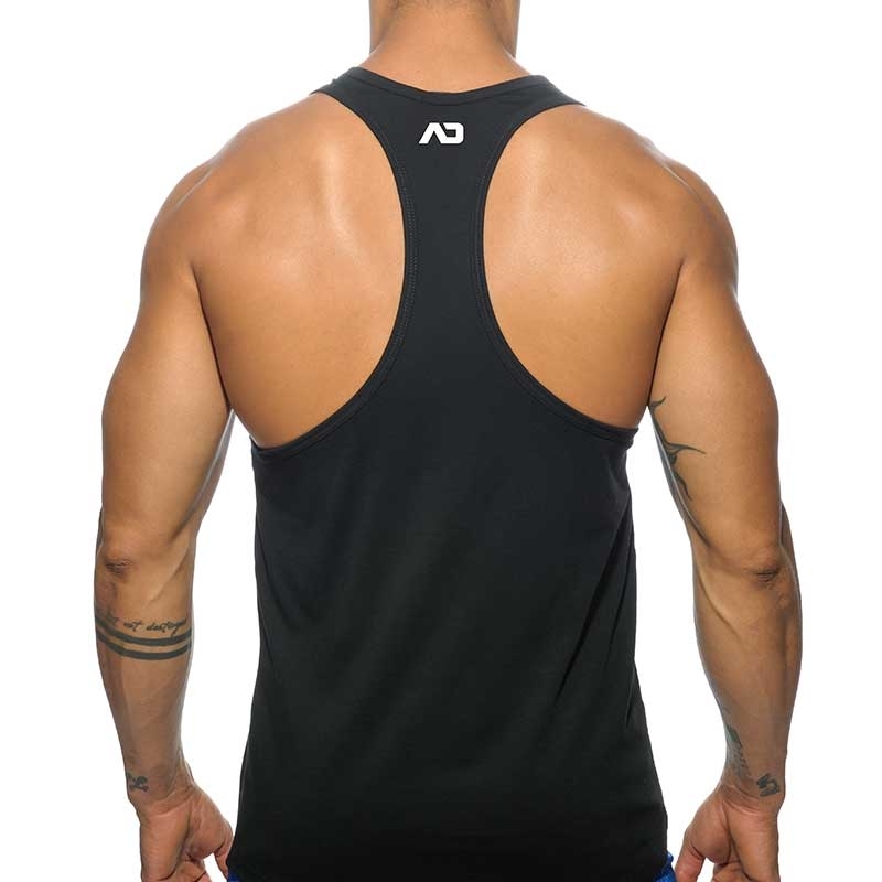 ADDICTED TANK TOP contrast AD493 fit line string bridge in black
