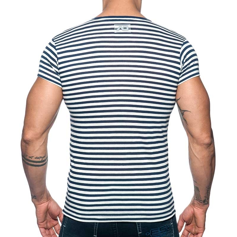 ADDICTED T-SHIRT sailor AD587 striped in navy look