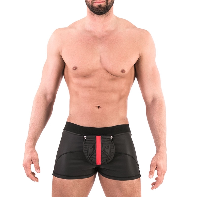 BARCODE Berlin BOXER Pants Aztec on-off Pouch 91517 with Hanky code red
