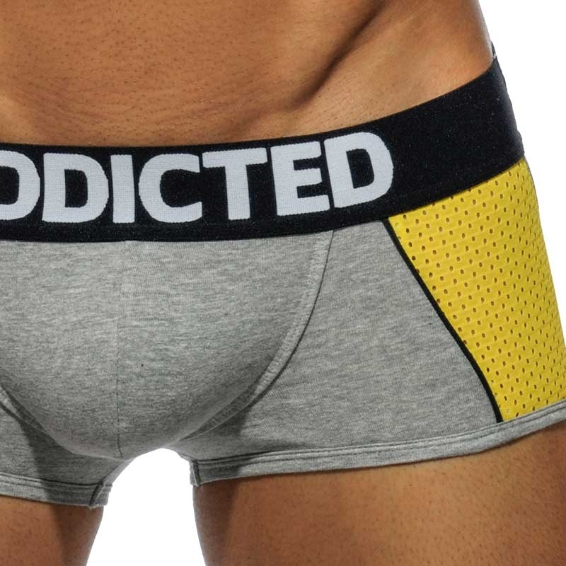 ADDICTED BOXER piping contrast AD431 with yellow mesh strap